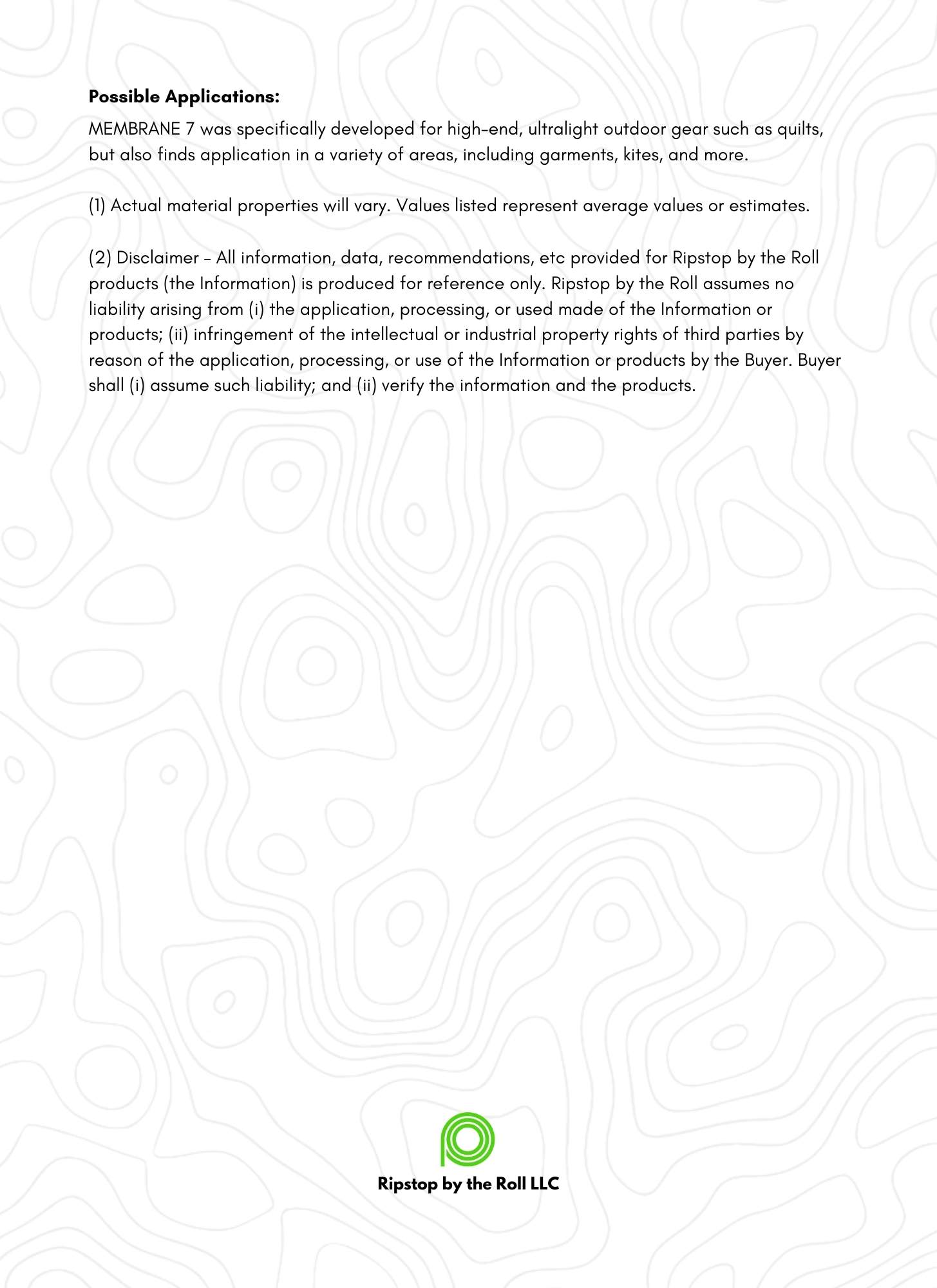 0.56 oz MEMBRANE 7 Ripstop Nylon