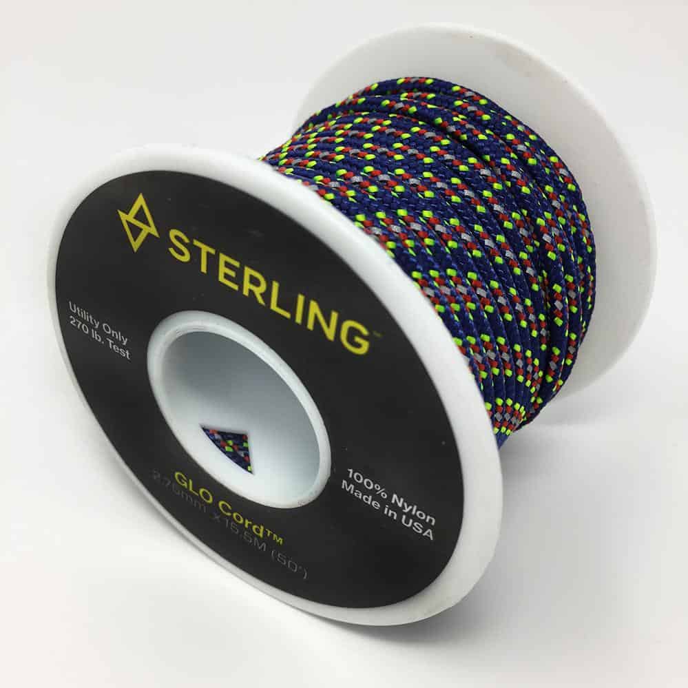 Sterling Rope 2.75 mm GloCord (50'), Blue