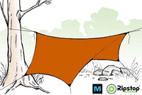 Pre-Cut HEX12 Ultralight Tarp Kit, Burnt Orange