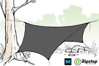 Pre-Cut HEX12 Ultralight Tarp Kit, Charcoal Gray