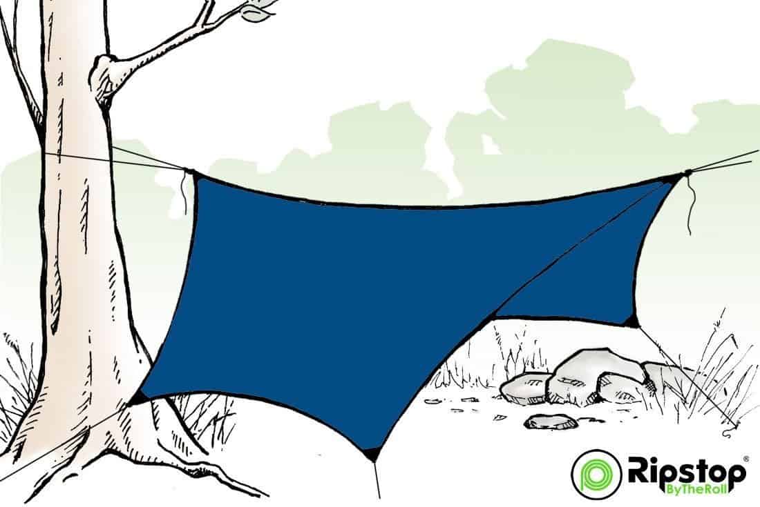 Pre-Cut HEX12 Tarp Kit, Moroccan Blue
