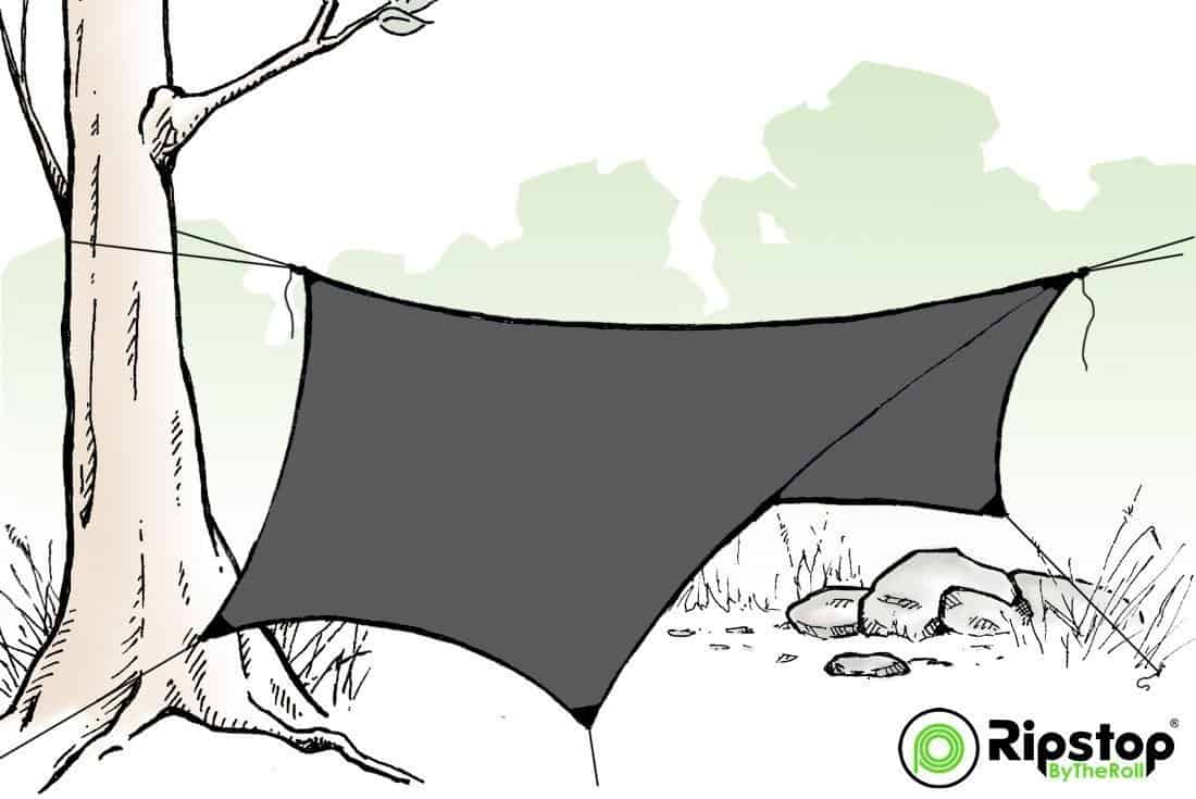 Pre-Cut HEX12 Tarp Kit, Charcoal Gray