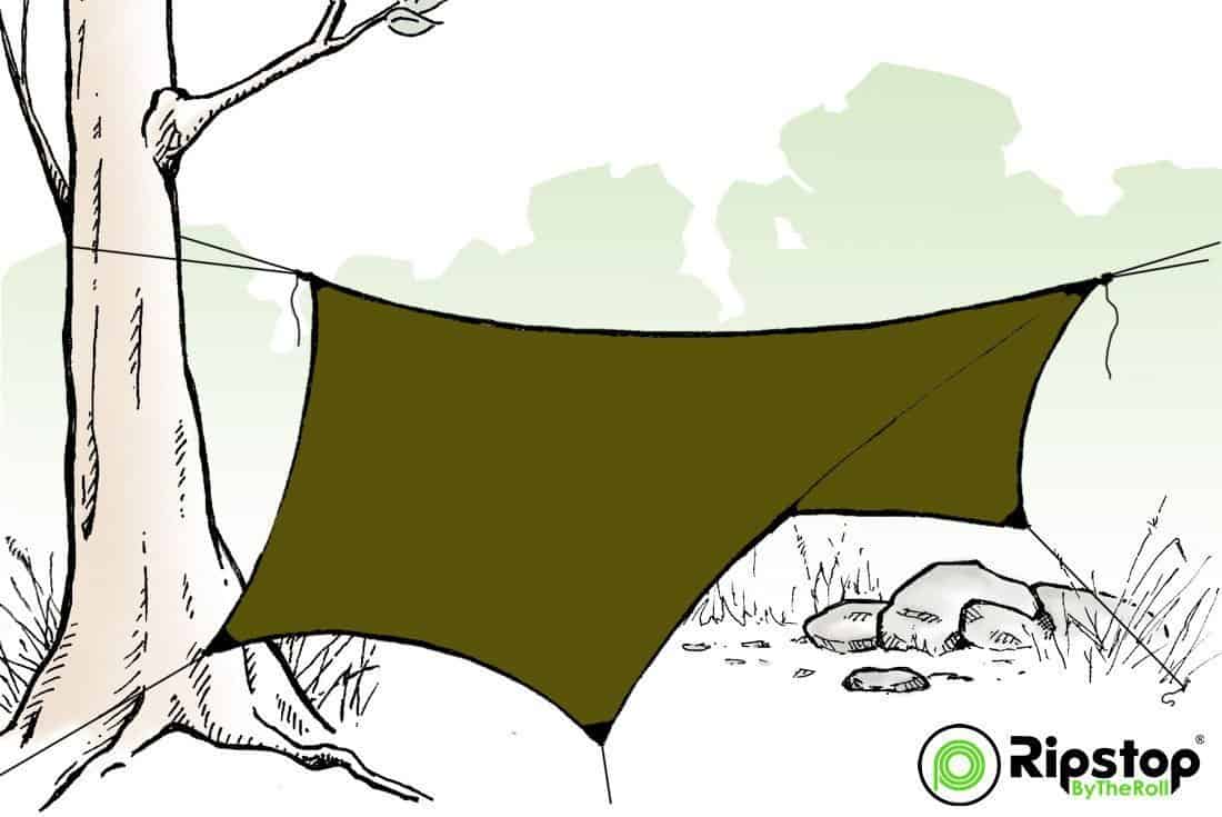Pre-Cut HEX12 Tarp Kit, Olive Drab