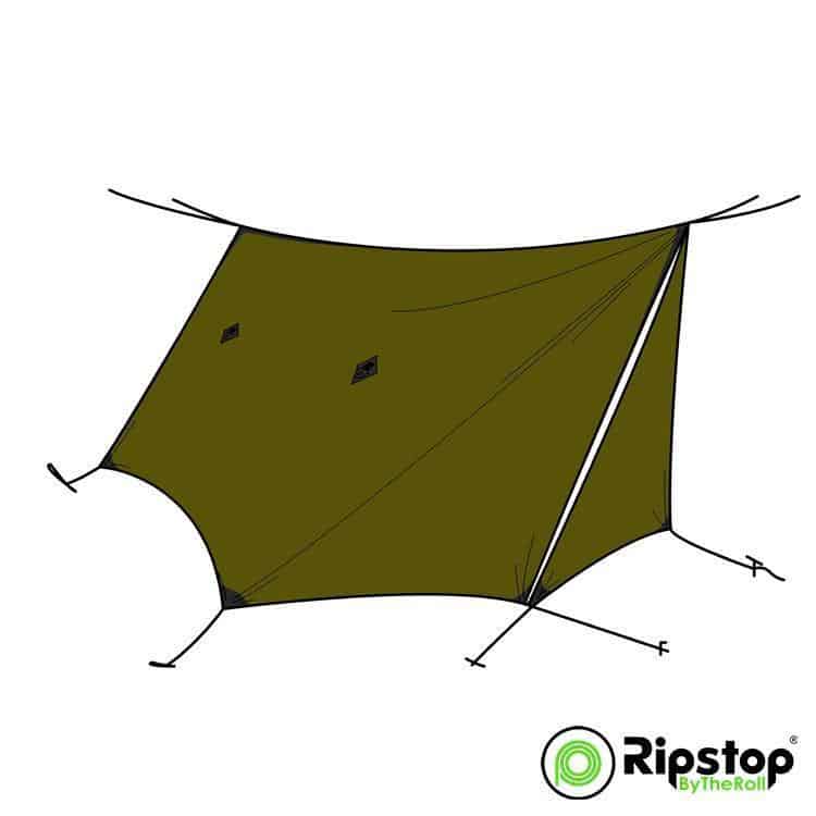 Pre-Cut WINTER12 Tarp Kit, Olive Drab