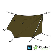 Pre-Cut WINTER12 Ultralight Tarp Kit, Dark Olive