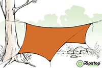 Pre-Cut HEX12 Tarp Kit, Burnt Orange
