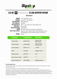 0.9 oz MEMBRANE 15 ECO Ripstop Nylon