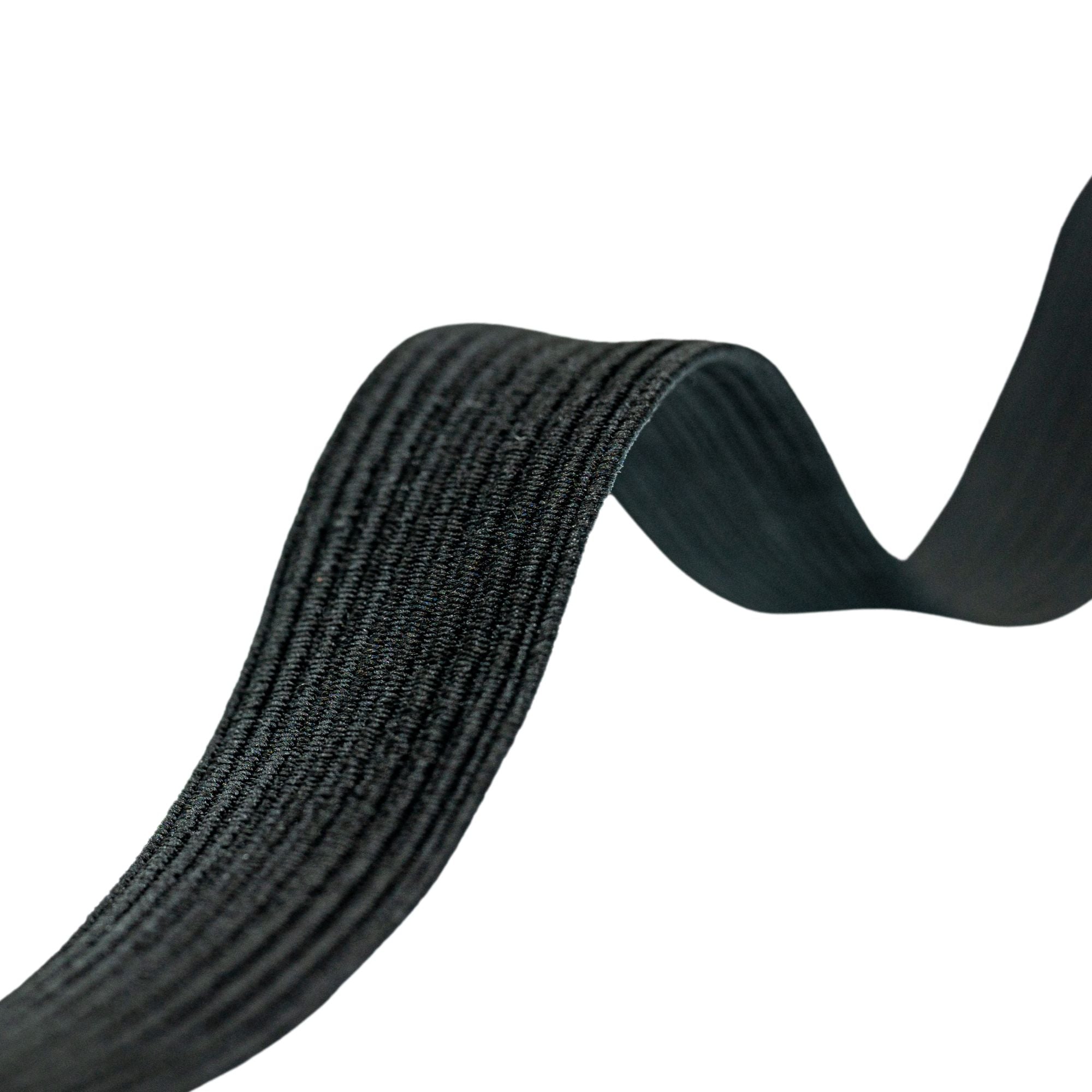 Woven Poly-elastic Webbing 2 Inch-wide Black Sold In By-The-Roll