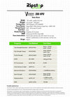 Ripstop Venom 200 HPU data sheet with technical specifications on a white background