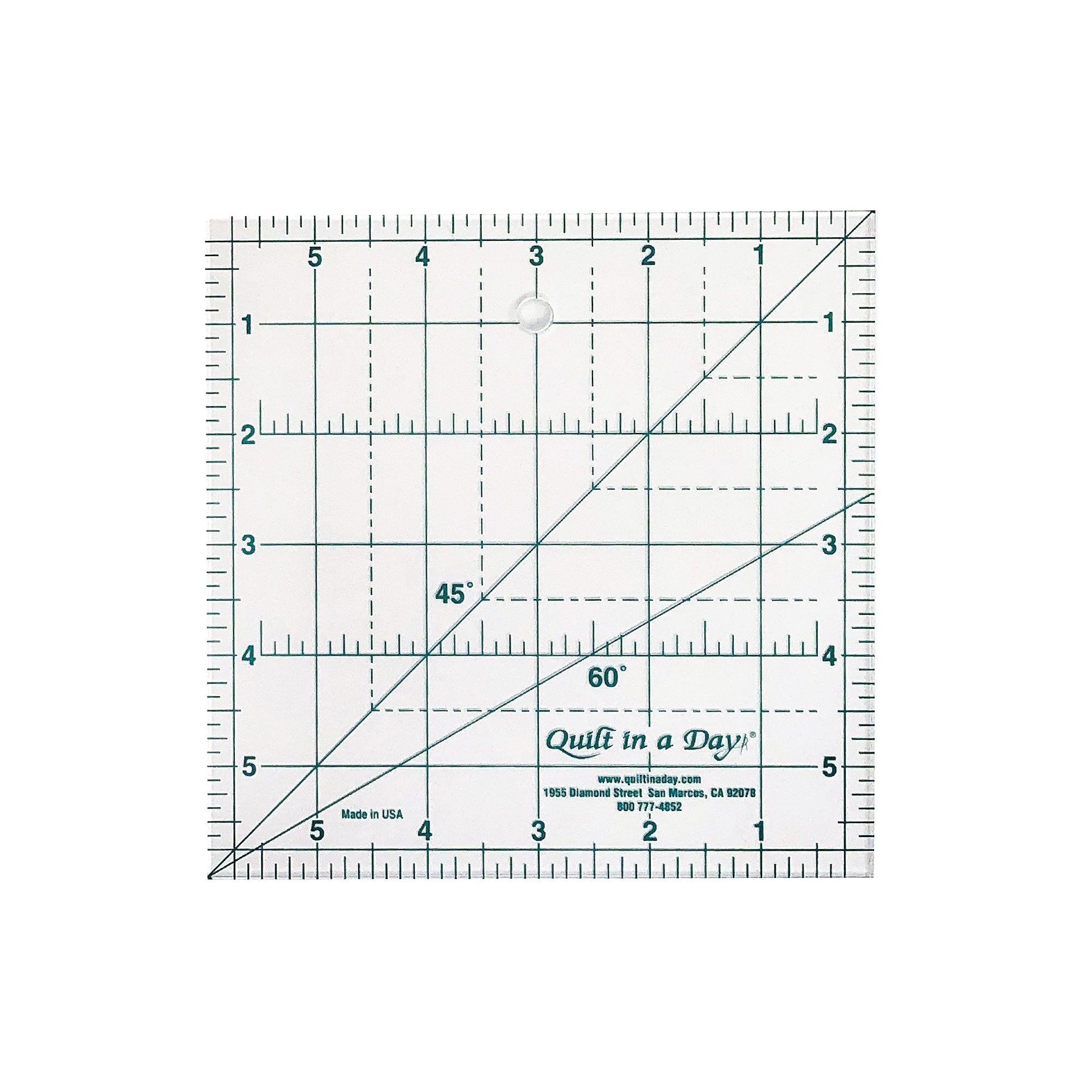 Square See-Thru Ruler - 6"