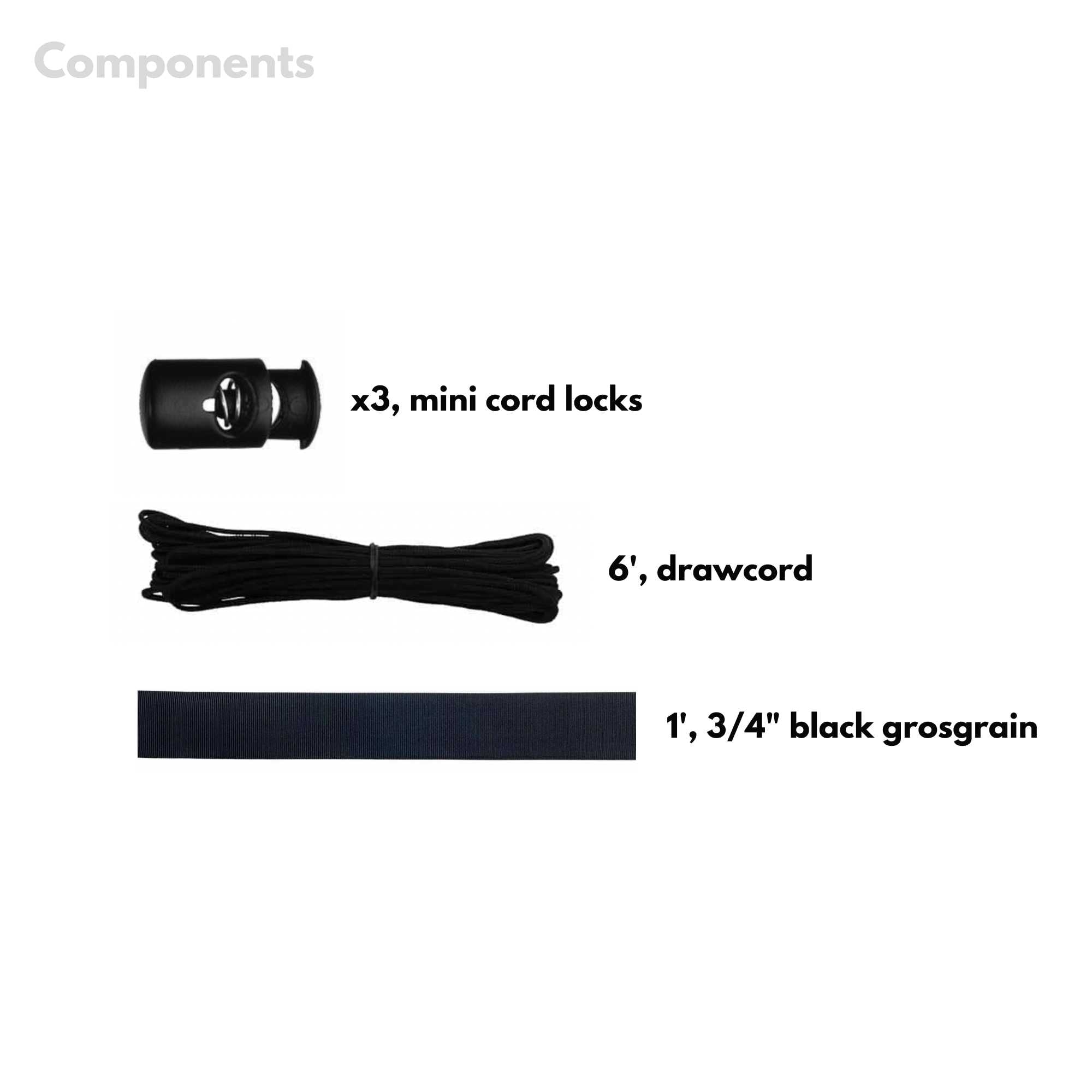 Mini Cord Lock, Individual Shock Cord Locks