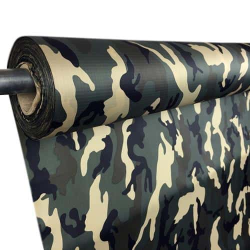 Green Olive Woodland Camo Camouflage Cotton Fabric By The (1/2) Half-Yard  44W 