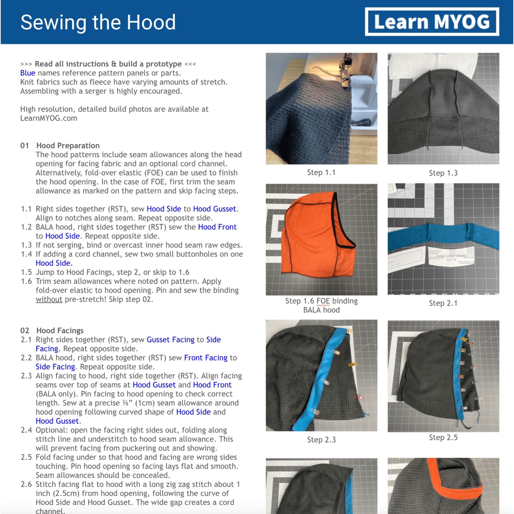 Alpha Raglan Hoodie Pattern Full-Size, DIY Pattern Ripstop by