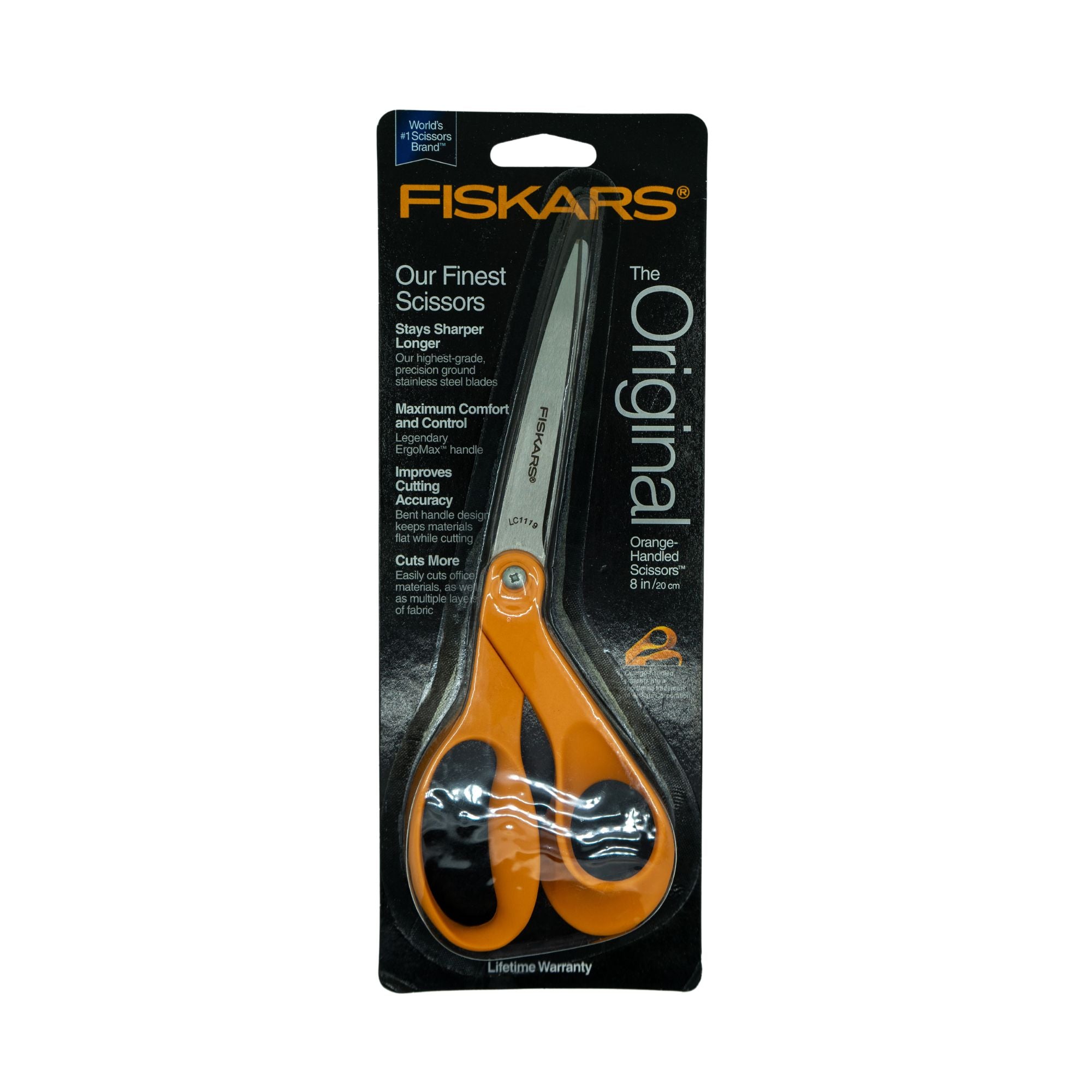 Fiskars 8” Christmas Red & Candy Cane Fabric Scissors 2pk by