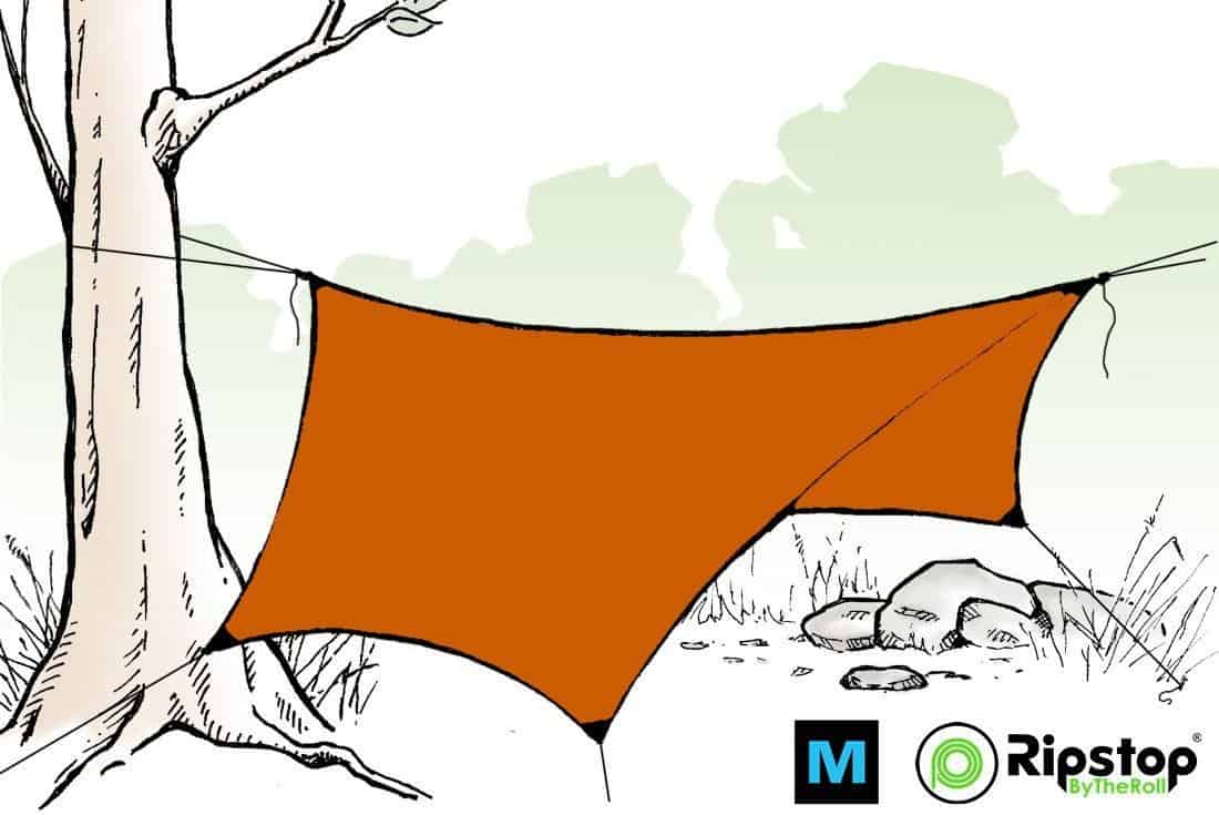 Pre-Cut HEX12 Ultralight Tarp Kit, Burnt Orange