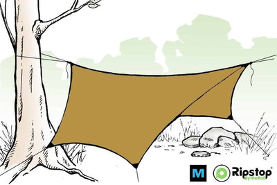 Pre-Cut HEX12 Ultralight Tarp Kit, Khaki
