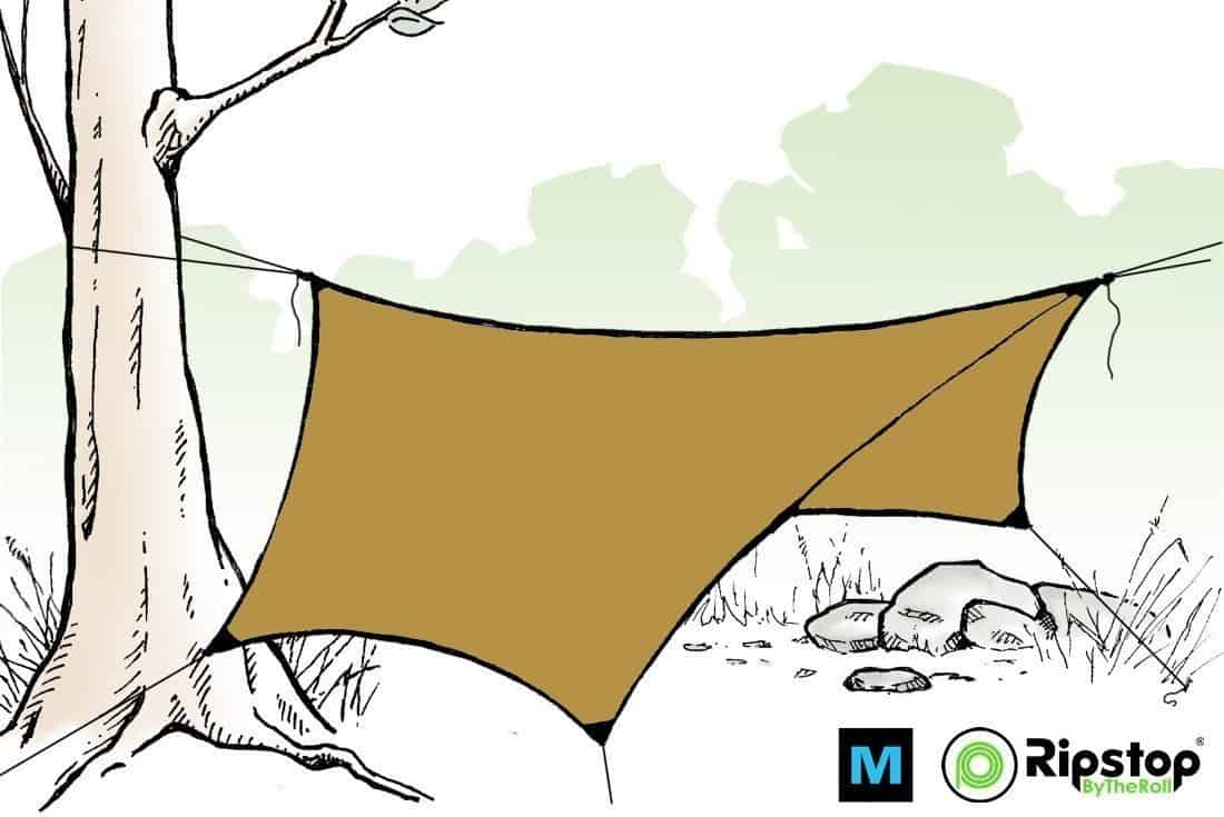 Pre-Cut HEX12 Ultralight Tarp Kit - Ripstop by the Roll