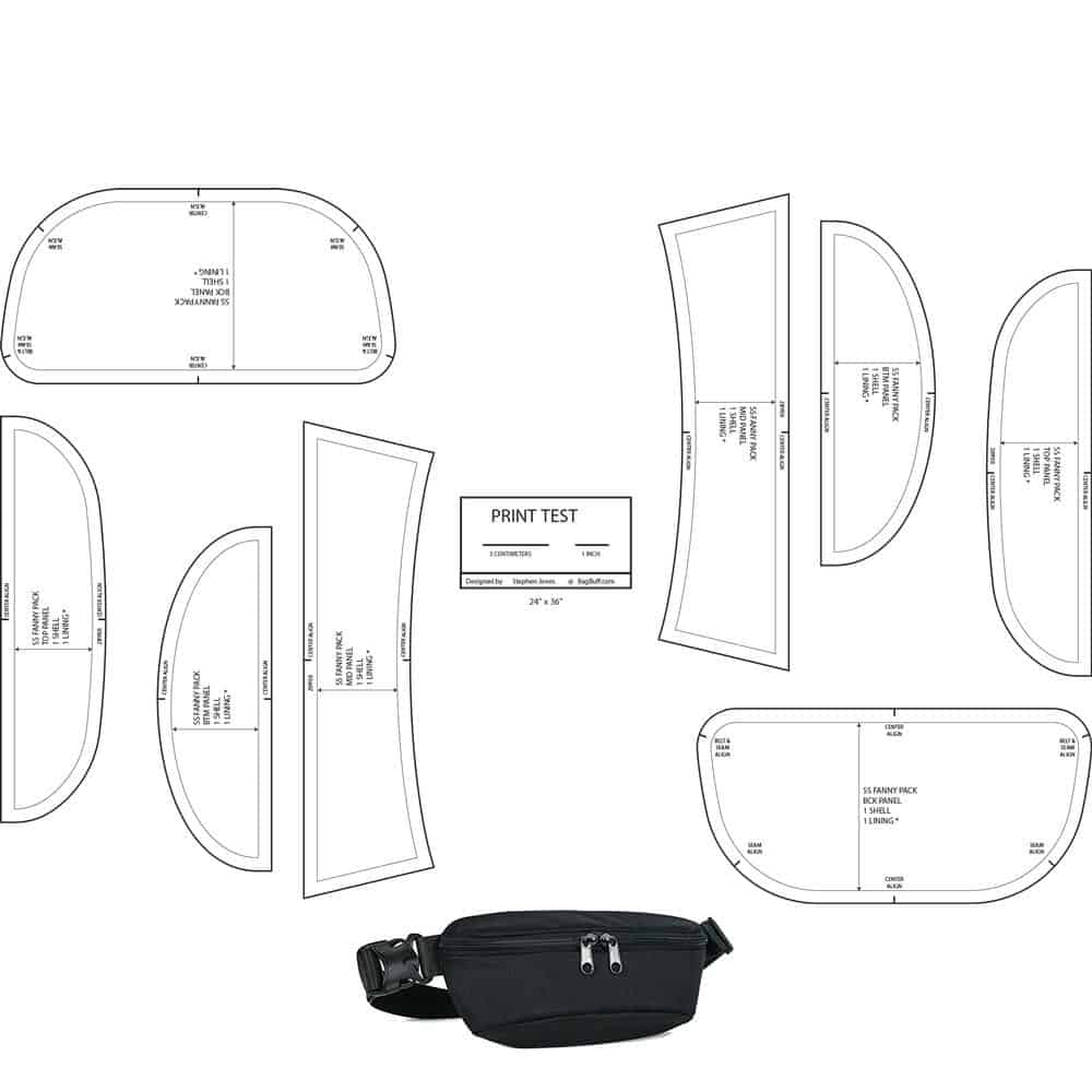 Simple Series Fanny Pack Template/Pattern Bundle