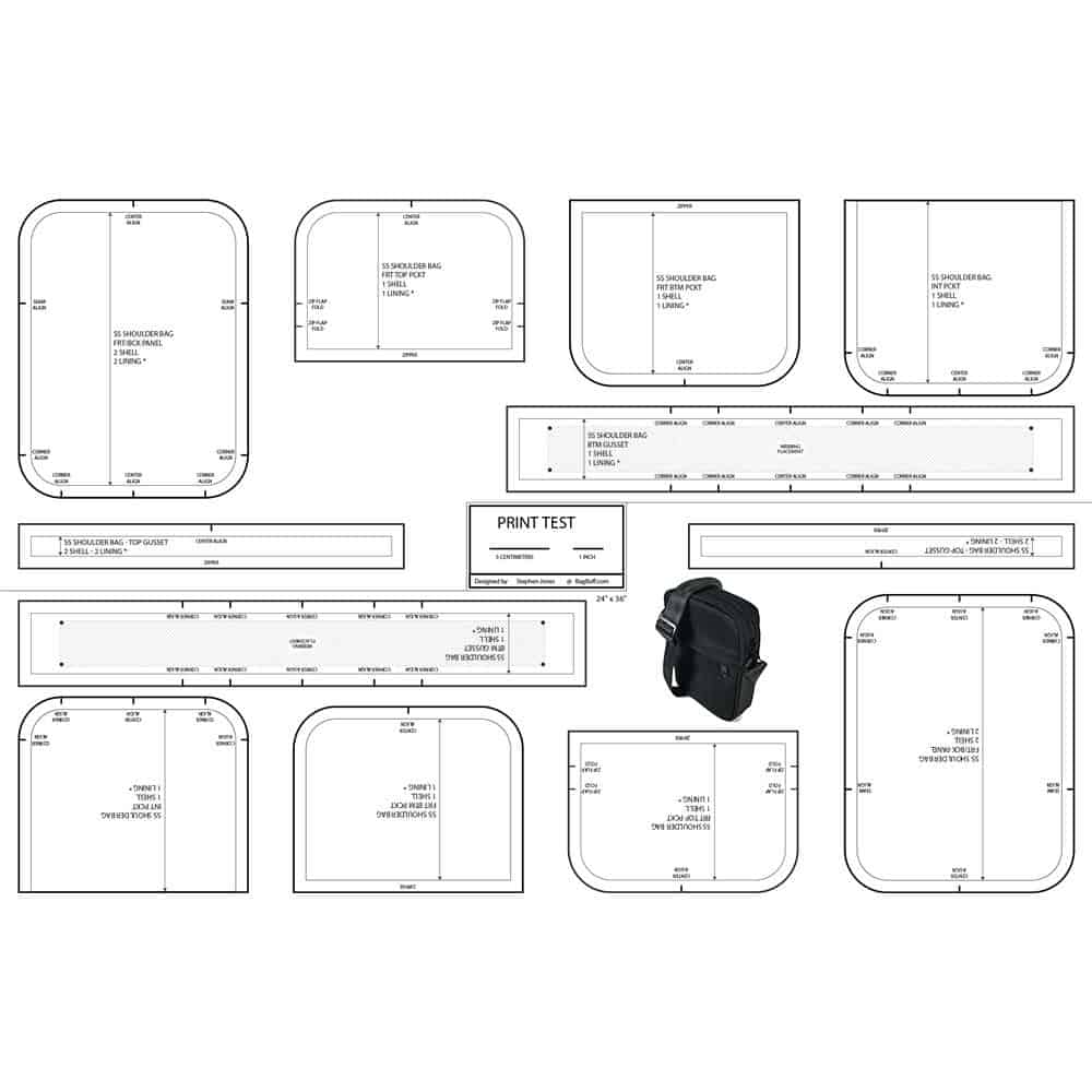 Simple Series Shoulder Bag Template/Pattern Bundle