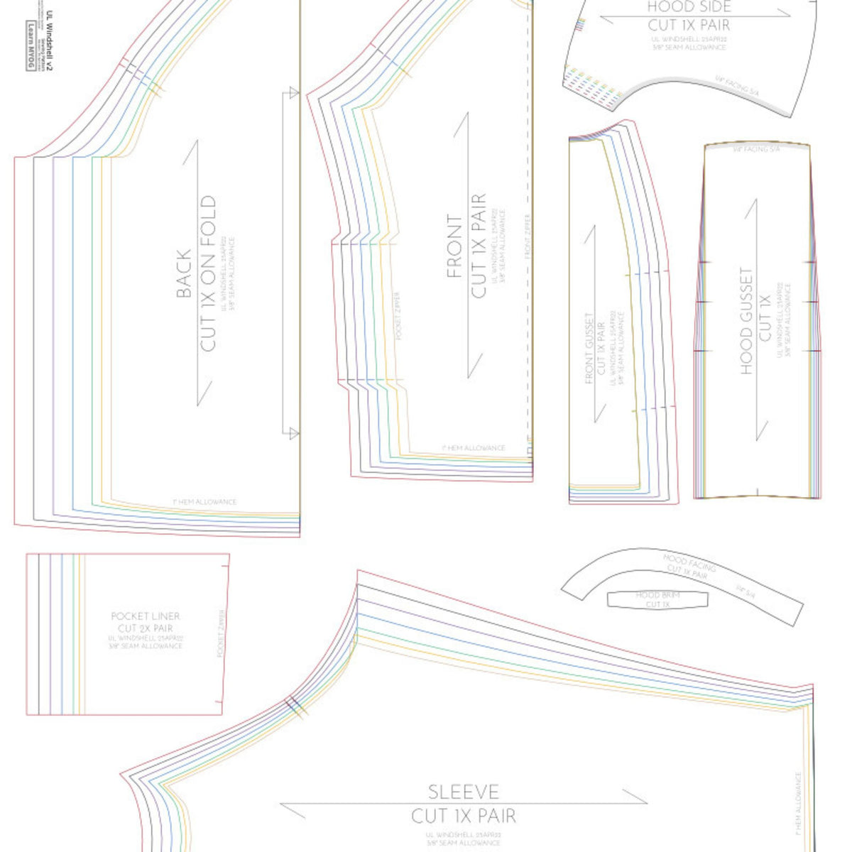 UL Windshell Pattern Template/Pattern | DIY, MYOG - Ripstop by the Roll