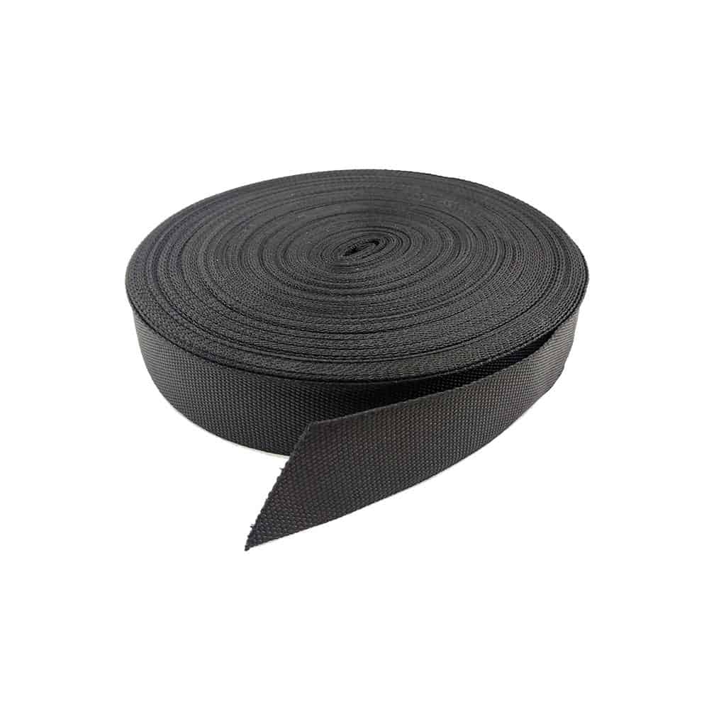 Woven Poly-elastic Webbing 2 Inch-wide Black Sold In By-The-Roll