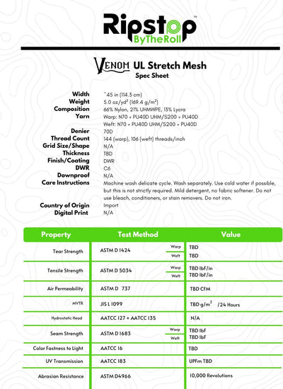 Venom™ UL Stretch Mesh