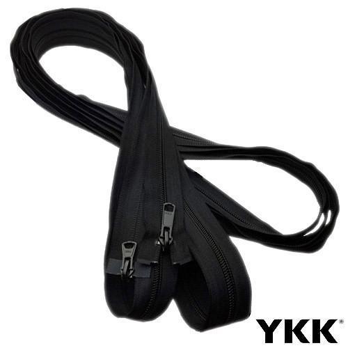 YKK #3 24 Nylon Coil Two-Way Jacket Zipper - Black (580)