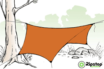 Pre-Cut HEX12 Tarp Kit, Burnt Orange